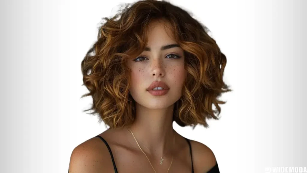 Layered curly bob